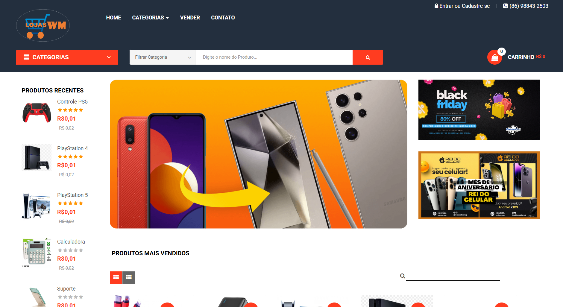 Site para Loja Virtual